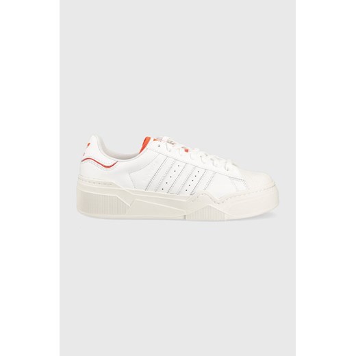 adidas Originals sneakersy skórzane Superstar Bonega 2B kolor biały ze sklepu PRM w kategorii Buty sportowe damskie - zdjęcie 161404448