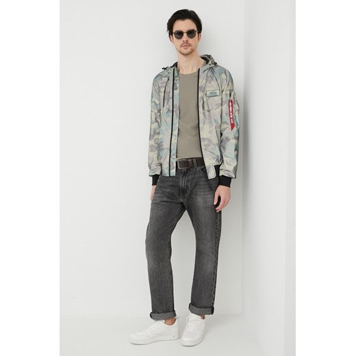 Alpha Industries kurtka MA-1 LW HOODED REFLECTIVE CAMO męska kolor zielony Alpha Industries L PRM