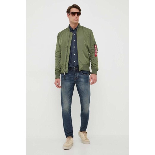 Alpha Industries kurtka bomber MA-1 TT męski kolor zielony przejściowa 191103.01 Alpha Industries S PRM wyprzedaż