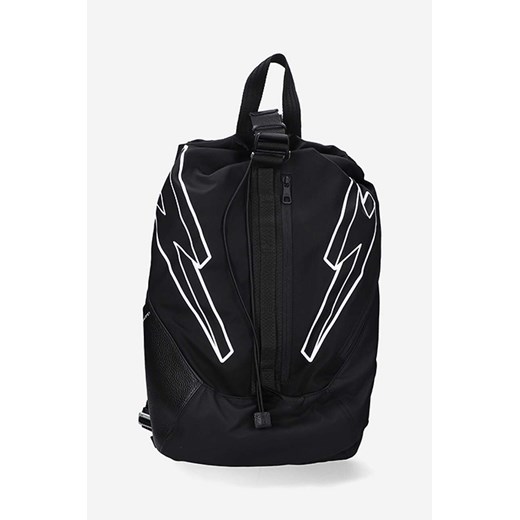 Neil Barett plecak 3D Bolt Nylon + Rubberized Cotton Twill kolor czarny duży z nadrukiem BBO306B.S9101.524-CZARNY ze sklepu PRM w kategorii Plecaki - zdjęcie 161404797