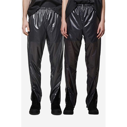 Rains spodnie przeciwdeszczowe Ultralight Pants Slim 18780 kolor czarny proste medium waist 18780.BLACK ze sklepu PRM w kategorii Spodnie damskie - zdjęcie 161405176