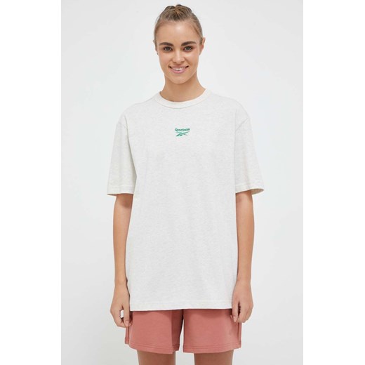 Reebok Classic t-shirt bawełniany kolor szary melanżowy HS7156-CHAMEL Reebok Classic M PRM