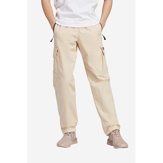 adidas Originals spodnie bawełniane Adventure NA Pants kolor beżowy proste HR3506-KREMOWY ze sklepu PRM w kategorii Spodnie męskie - zdjęcie 161406268