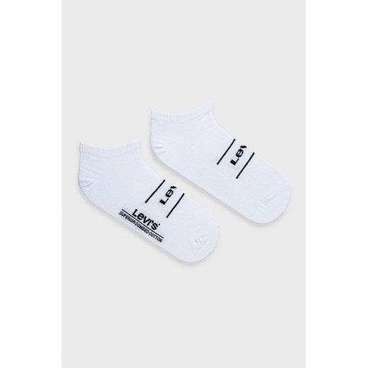Levi's Skarpetki (2-pack) kolor biały 37157.0641-white ze sklepu PRM w kategorii Skarpetki damskie - zdjęcie 161406295