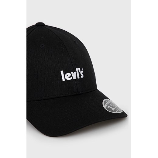 Levi's czapka kolor czarny z aplikacją D6625.0004-59 ONE okazja PRM