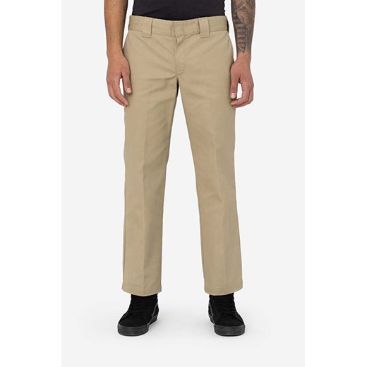 Dickies spodnie Work Pant Rec męskie kolor beżowy proste DK0A4XK9KHK-BRAZOWY ze sklepu PRM w kategorii Spodnie męskie - zdjęcie 161406889