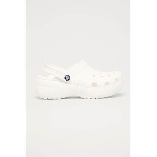 Crocs klapki Classic Platform Clog damskie kolor biały 207989 ze sklepu PRM w kategorii Klapki damskie - zdjęcie 161406907