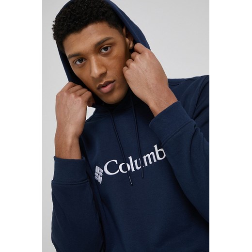 Columbia bluza męska kolor granatowy z kapturem z aplikacją 1681664468-468 ze sklepu PRM w kategorii Bluzy męskie - zdjęcie 161406925