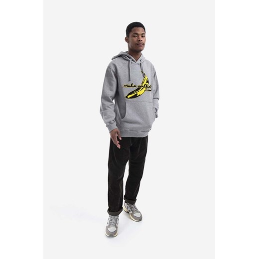 Maharishi bluza bawełniana Chanile Banana x Warhol męska kolor szary z kapturem Maharishi XL wyprzedaż PRM