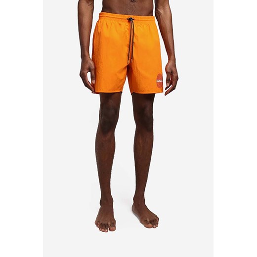 Napapijri szorty kąpielowe męskie kolor pomarańczowy gładkie NA4G5C.AR9-AR9 ze sklepu PRM w kategorii Kąpielówki - zdjęcie 161407208