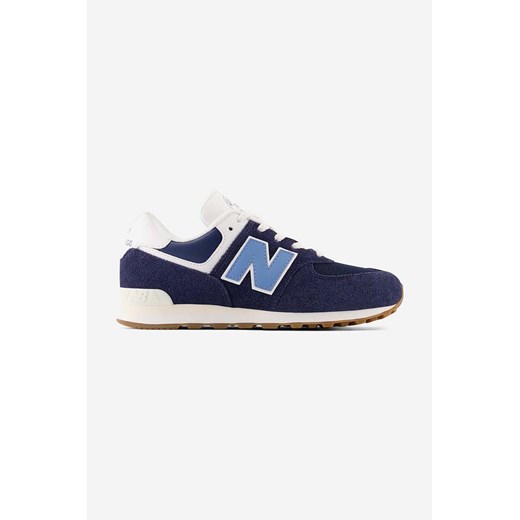 Buty sportowe damskie New Balance zamszowe sznurowane na płaskiej podeszwie