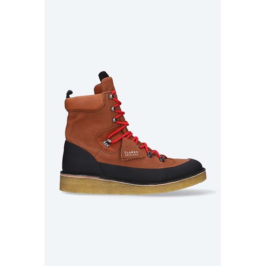 Clarks Originals buty skórzane Deserr Coal Hike męskie kolor brązowy 26163061 ze sklepu PRM w kategorii Buty zimowe męskie - zdjęcie 161407705