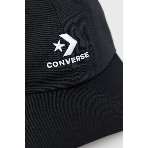 Converse czapka kolor czarny z aplikacją 10022131.A01-ConverseBl Converse ONE PRM