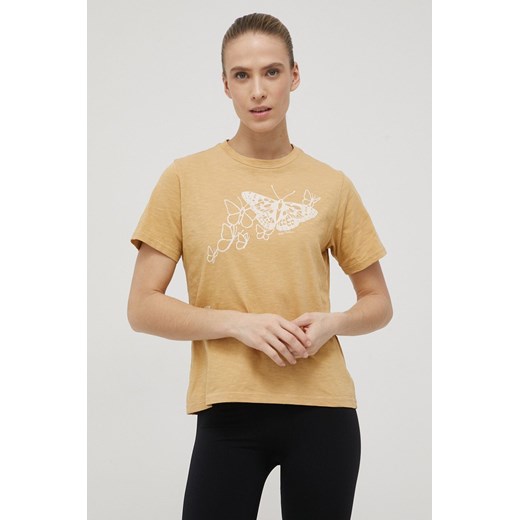 Columbia t-shirt bawełniany kolor żółty 1992121-619 ze sklepu PRM w kategorii Bluzki damskie - zdjęcie 161408109