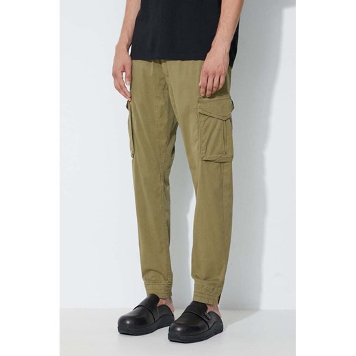 Alpha Industries spodnie Cotton Twill Jogger męskie kolor zielony w fasonie cargo 116202.11 ze sklepu PRM w kategorii Spodnie męskie - zdjęcie 161408159