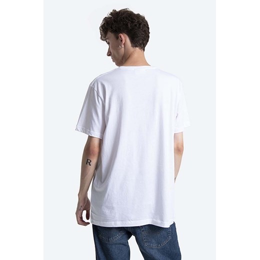 Makia t-shirt bawełniany kolor biały gładki Square Pocket M24041 001 M24041-001 Makia L wyprzedaż PRM