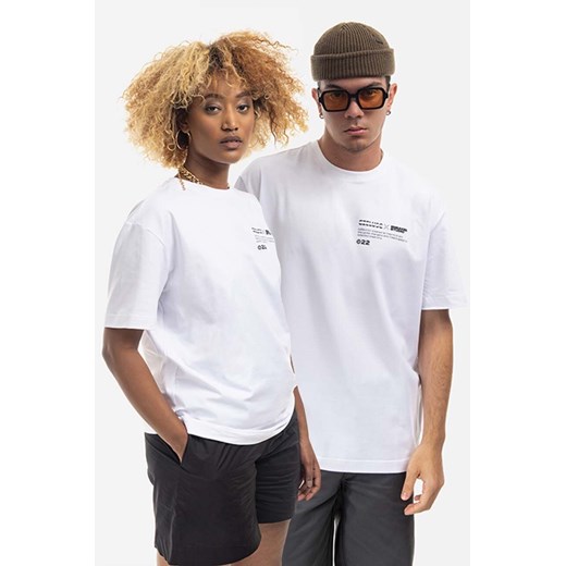 SneakerStudio t-shirt bawełniany x Czeluść kolor biały z nadrukiem SsxCZ.SS22.TSH002-BIALY ze sklepu PRM w kategorii T-shirty męskie - zdjęcie 161408315