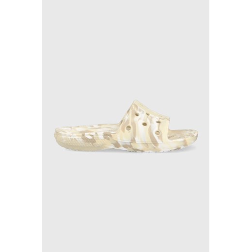 Crocs klapki Classic Marbled Slide damskie kolor beżowy 206879 206879.2Y3-2Y3 Crocs 41/42 promocyjna cena PRM