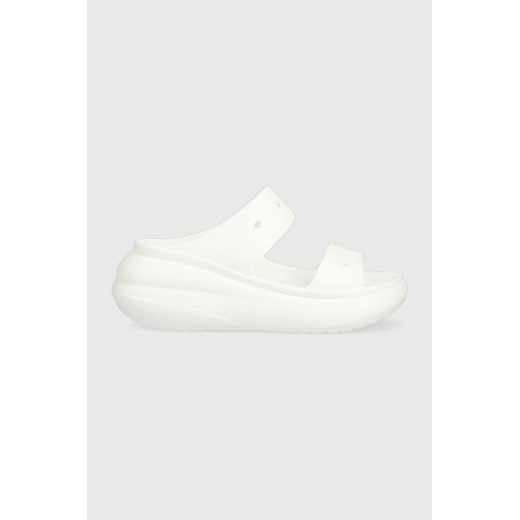 Crocs klapki Classic Crush Sandal damskie kolor biały na platformie 207670 Crocs 39/40 okazja PRM