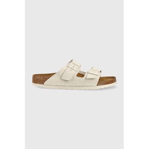 Birkenstock klapki zamszowe Arizona męskie kolor szary 1024554-lgrey 46 promocyjna cena PRM