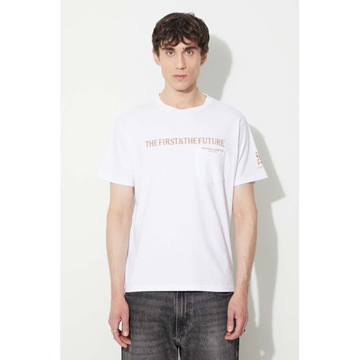 Engineered Garments t-shirt bawełniany kolor biały 22S1H010-RP001D ze sklepu PRM w kategorii T-shirty męskie - zdjęcie 161409987