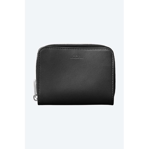 A.P.C. portfel skórzany kolor czarny PXAWV.H63087-BLACK ONE PRM