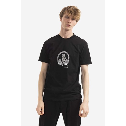Neil Barett t-shirt bawełniany Bolts kolor czarny z nadrukiem BJT050S.S525S.1496-CZARNY ze sklepu PRM w kategorii T-shirty męskie - zdjęcie 161410576