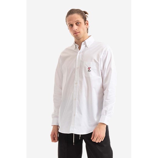 Drôle de Monsieur koszula bawełniana La Chemise Royal męska kolor biały regular z kołnierzykiem klasycznym SH101.WHITE-WHITE ze sklepu PRM w kategorii Koszule męskie - zdjęcie 161410785