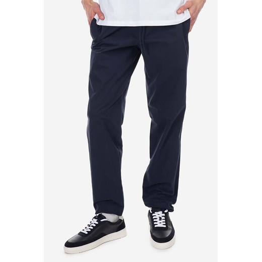 A.P.C. spodnie bawełniane kolor granatowy proste COGBM.H08354-MARINE L PRM