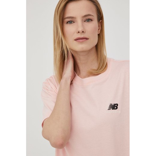 New Balance t-shirt bawełniany UT21503PIE kolor różowy UT21503PIE-PIE New Balance XS/S PRM