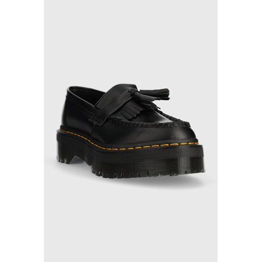 Dr. Martens mokasyny skórzane Adrian Quad kolor czarny na platformie DM27989001 Dr. Martens 41 wyprzedaż PRM