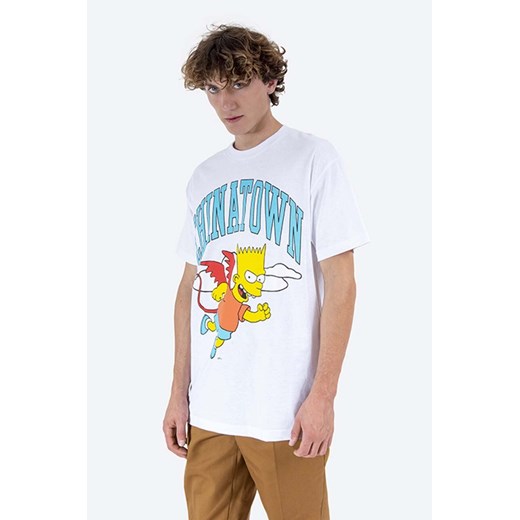 Market t-shirt bawełniany Chinatown Market x The Simpsons Devil Arc T-shirt kolor biały z nadrukiem CTM1990342-BIALY ze sklepu PRM w kategorii T-shirty męskie - zdjęcie 161411708
