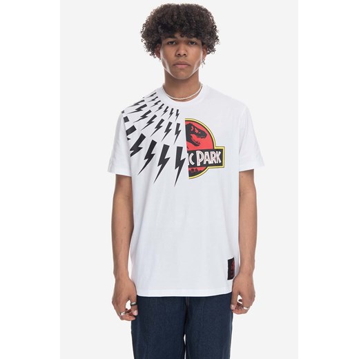 Neil Barett t-shirt bawełniany kolor biały z nadrukiem PBJT141.U533S-1141 ze sklepu PRM w kategorii T-shirty męskie - zdjęcie 161412838