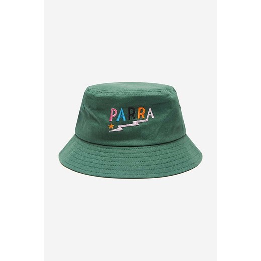 by Parra kapelusz bawełniany kolor zielony bawełniany 47360.GREEN-GREEN ze sklepu PRM w kategorii Kapelusze damskie - zdjęcie 161412969