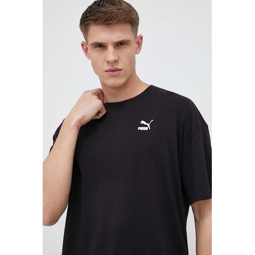 Puma t-shirt bawełniany kolor czarny gładki 538070-88 ze sklepu PRM w kategorii T-shirty męskie - zdjęcie 161416748