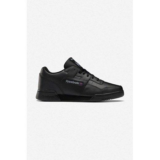 Reebok Classic sneakersy skórzane Workout Plus kolor czarny HP5910-CZARNY ze sklepu PRM w kategorii Buty sportowe męskie - zdjęcie 161417156