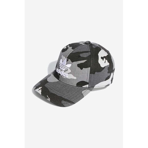 adidas Originals czapka z daszkiem bawełniana Camo Baseball Cap kolor szary M/L okazja PRM