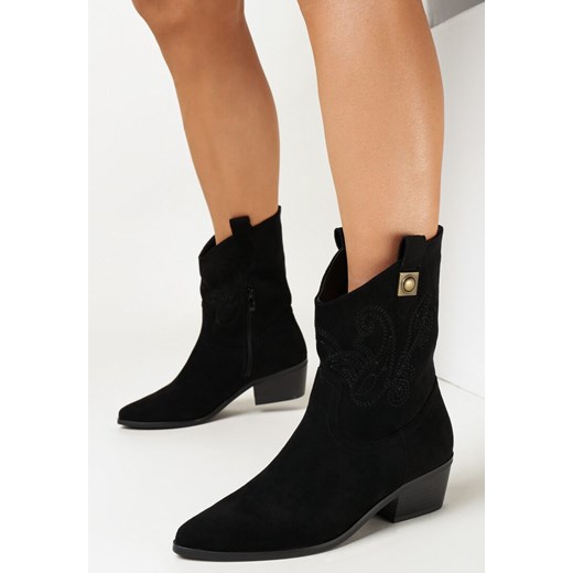 Botki Born2be eleganckie z zamkiem 