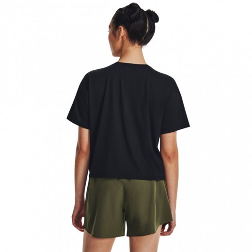Damska koszulka treningowa Under Armour Motion SS - czarna ze sklepu Sportstylestory.com w kategorii Bluzki damskie - zdjęcie 161423049