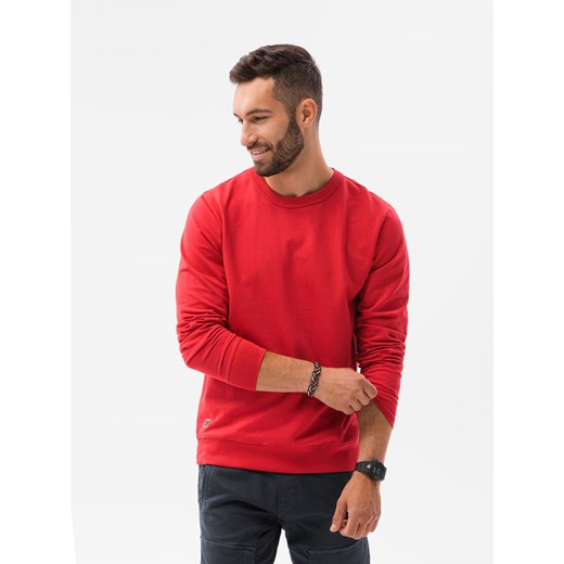 Bluza męska bez kaptura - czerwona V6 B1153 M ombre promocja