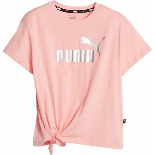 Koszulka juniorska ESS+ Logo Knotted Tee Puma ze sklepu SPORT-SHOP.pl w kategorii Bluzki dziewczęce - zdjęcie 161443305