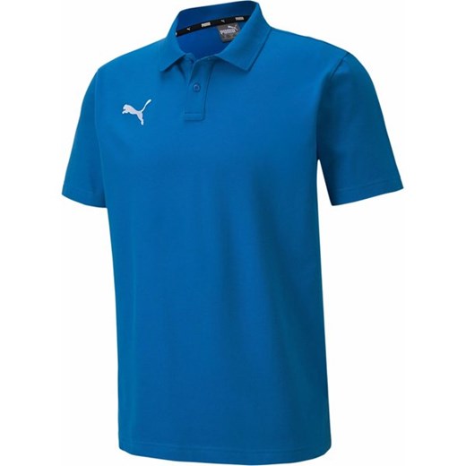 T-shirt męski niebieski Puma z krótkimi rękawami 