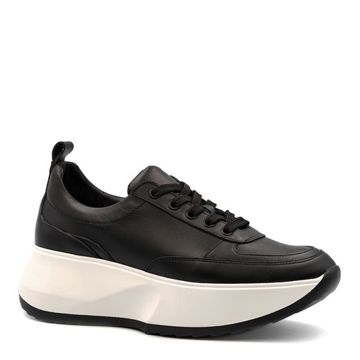 Czarne sznurowane sneakersy 5AD816S514A ze sklepu NESCIOR w kategorii Buty sportowe damskie - zdjęcie 161448727