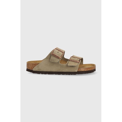 Birkenstock - Klapki zamszowe Arizona 951303 951303-Taupe 36 PRM
