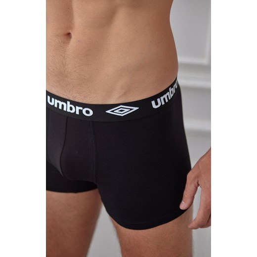 Umbro 2-pack bawełnianych bokserek męskich w kolorze czarnym, Kolor czarny, Umbro L okazja Primodo