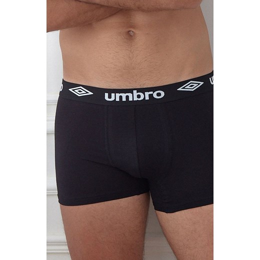 Umbro 2-pack bawełnianych bokserek męskich w kolorze czarnym, Kolor czarny, Umbro XL promocyjna cena Primodo