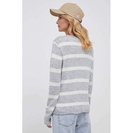 Tommy Hilfiger sweter wełniany damski kolor szary lekki Tommy Hilfiger XS ANSWEAR.com
