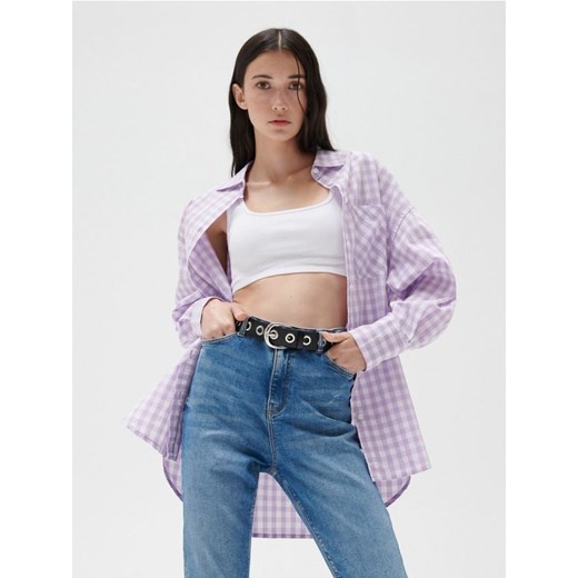 Cropp - Pasek z metalowymi oczkami - czarny Cropp Uniwersalny Cropp