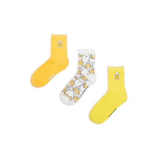 Cropp - 3 pack skarpet Gudetama - żółty Cropp 39-41 okazja Cropp
