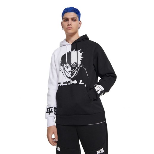 Cropp - Bluza z kapturem i motywem anime - czarny Cropp XS Cropp okazja